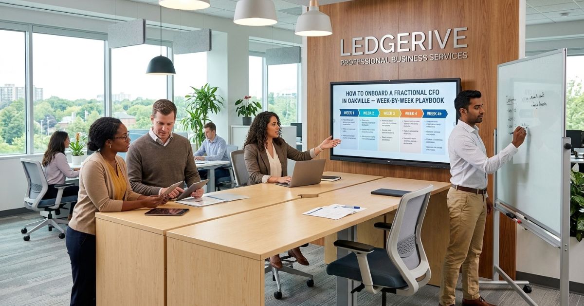 Employees are working on Fractional CFO services in Oakville